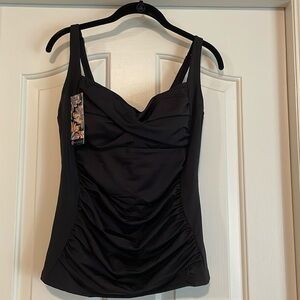 Hapari black slimming tankini